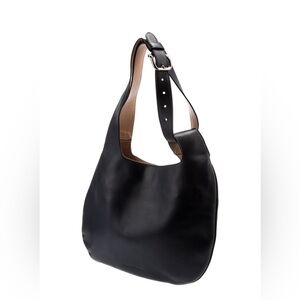 Navy Ferragamo Leather Shoulder Bag